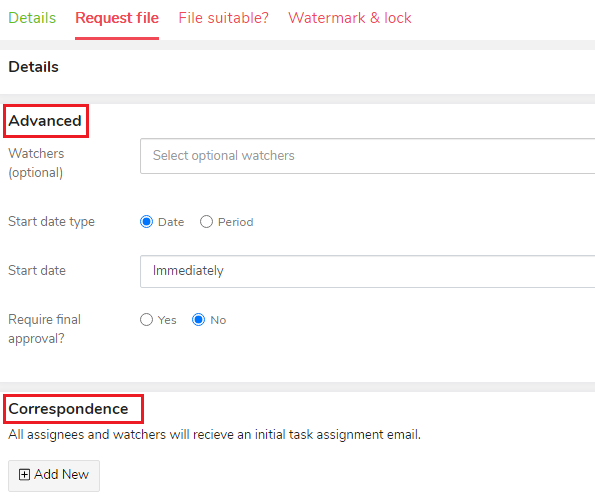 advanced and correspondence sections